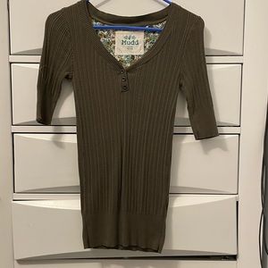 Mudd Ribbed Green Shirt